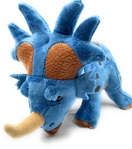 Styracosaurus Dino Dinosaurier Plüschtier Kuscheltier Stoff Tier 39cm Blau - Picture 1 of 4