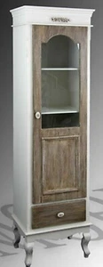 COLONNA LEGNO VETRINA 181*50*34 cm VETRINETTA SHABBY CHIC ANTA CASSETTO MARRONE - Foto 1 di 1
