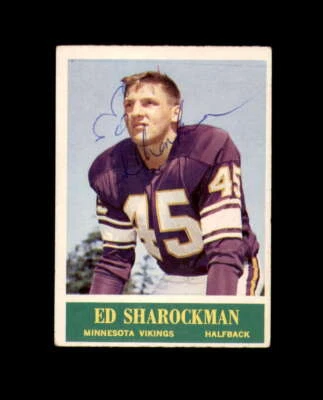 Ed Sharockman Signed 1964 Philadelphia Gum Minnesota Vikings Autograph - Image 1 of 2