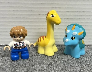 Lotto minifigure LEGO Duplo Petting Zoo dinosauri e allenatore - Foto 1 di 2