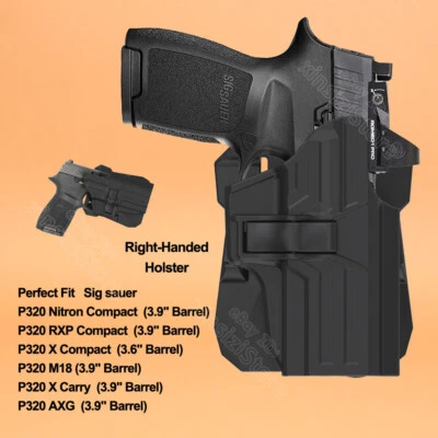 P320 Holster Tactical Fit Sig Sauer P320 M18 P320 X Carry Sig P320 AXG RXP 9mm - Image 1 of 4
