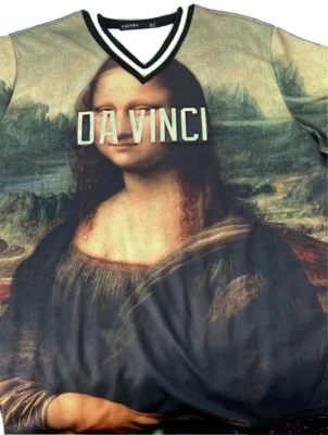 Hudson Outerwear Da Vinci Masters Mona Lisa Gold trimmed Sz 3XXX Jersey Shirt - Image 1 of 4