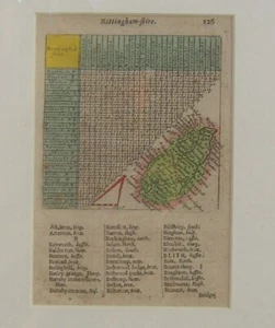 Nottinghamshire: antique map by Van Langeren (Jenner), 1743 (1757 edition) - Picture 1 of 2