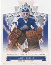 2017 UPPER DECK TORONTO MAPLE LEAFS CENTENNIAL DIE-CUT #30 ALLAN BESTER *49651