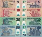 Nigeria Lot de 4 pièces : 5 à 50 Naira (2021/2022) - p38m, p39m, p34w et 40n UNC