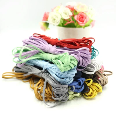 UK Magazzino 2Meter Fascia Elastica Piatto Corda 3mm Cavo Cucito Materiale Nuovo - Immagine 1 di 4