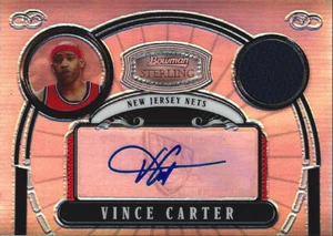 2007 Bowman Sterling Vince Carter Autogramm Trikot Refraktoren #/10 NJ Nets SSP - Bild 1 von 2