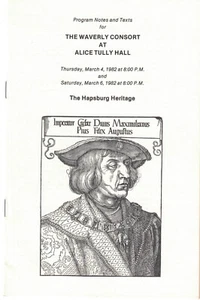 The Waverly Consort - The Habsburg Heritage - März 1982 Programmhinweise und Texte - Bild 1 von 1