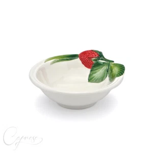 BASSANO KERAMIK HANDBEMALTE SCHÜSSEL 16 CM ERDBEEREN MOTIV AUS ITALIEN NEU - Bild 1 von 3