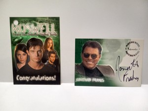 ROSWELL TV SERIES (Inkworks/2000) AUTOGRAPH CARD #A1 JONATHAN FRAKES Star Trek
