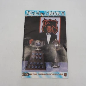 Pittsburgh Penguins Ice Time Game Program 1996-1997 Hartford Whalers Vtg - Picture 1 of 2