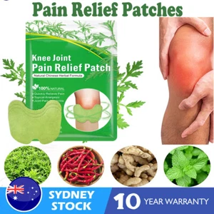 Knee Wormwood Pain Relief Patches Herbal Pads Warming Plaster Joint Sticker - Picture 1 of 12