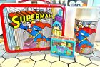 1967 Superman Metal Lunch Box & Thermos King Seeley DC Comics Mint Complete Set