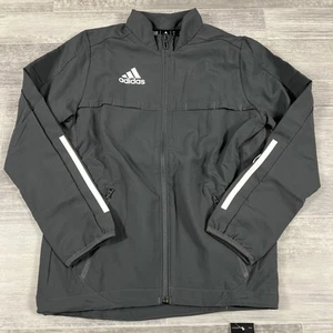 Adidas Youth Rink Suit Full Zip Lightweight Track Jacket GF8194 Gray Kids Size S - Picture 1 of 12