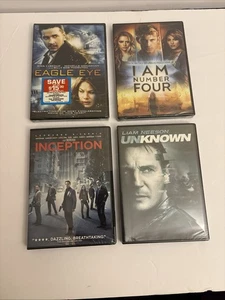 4 Action DVDs, Unknown (2011), Inception (2010), I Am Number Four (2011), Eagle - Picture 1 of 9