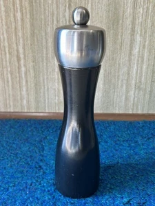 Peugeot Pepper Mill Black Wood Silver Top 8.5”Slight Defect See Pics - Picture 1 of 7