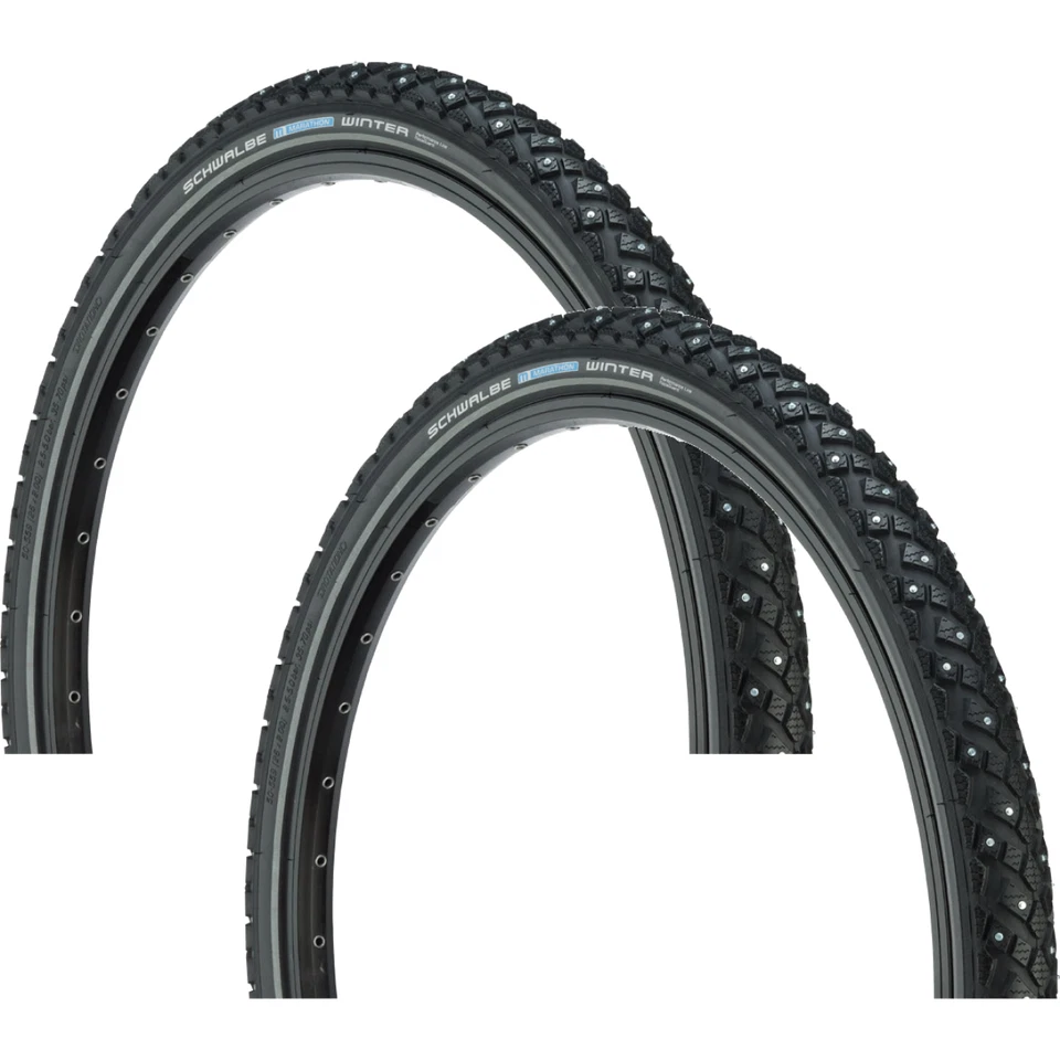 Schwalbe Marathon Winter Plus Tire 26x2 Clincher Wire Performance 200 Steel Stud