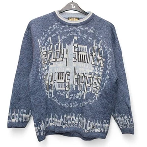 Suéter Jersey Teddy Smith Nocturno Mezcla Lana Para Hombre Grande Azul De Colección Años 90 - Imagen 1 de 11
