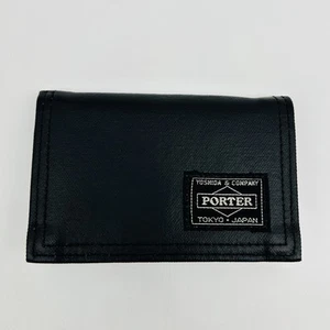 Yoshida & Co. Porter Wallet Black Dill Card Case Snap Leather Pouch Tokyo Japan - Picture 1 of 21