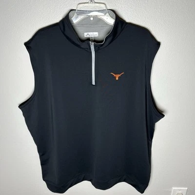 Chaleco Peter Millar Texas Longhorns Hombres 3XL Negro Galway 1/4 Cremallera Rendimiento Foto 1 de 4