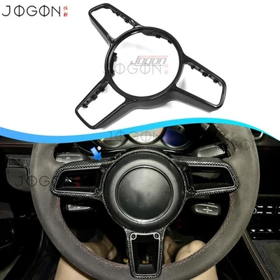 Real Carbon Steering Wheel Bezel For Porsche 911 991 GT3 RS GTS Carrera 2016-18 - Image 1 of 4