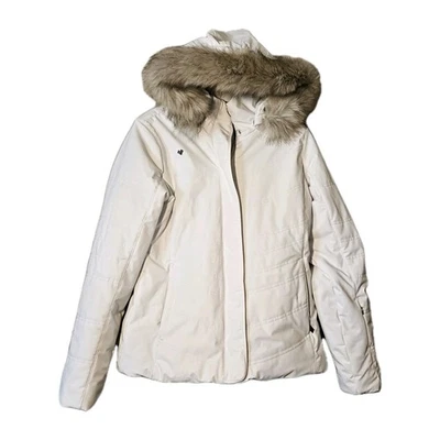 Obermeyer Women's Sz 6 Tuscany ELITE White Ski Snow Jacket Fur-lined Hood - Image 1 of 4