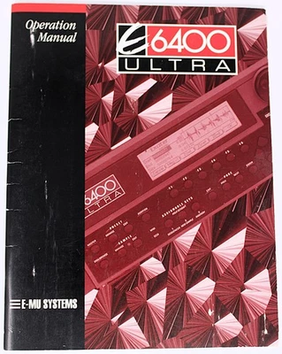 Manual de operación E-mu Systems E6400 Ultra años 90 Foto 1 de 2
