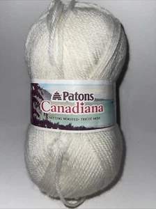 Patons Canadiana Garn 1 Knäuel 3,5 Oz. Farbe #104 cremeweiß neu - Bild 1 von 5