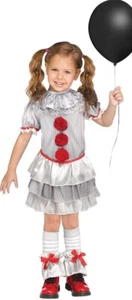 Carnevil Evil Clown Toddler Girls Costume Dress Socks NEW It. - Size Sm 24 Month - Picture 1 of 6