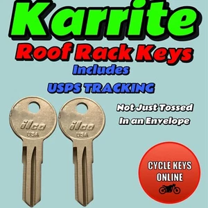 2 Karrite Roof Rack keys cut to code key codes 2802-3021 - Picture 1 of 1