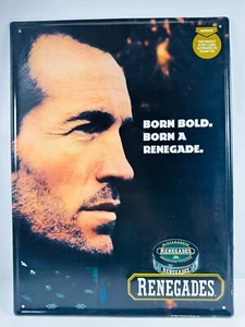 Born Bold Born A Renegade Smokeless Tobacco Tin Sign Advertising 1994 - Picture 1 of 7