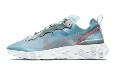 Nike React Element 87 ROYAL TINT Blue White Grey Solar Red AQ1090-400 Sz 8.5 - Image 1 of 2