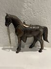 Vintage Pot Metal Horse Figurine Brass Bronze Copper Color 6" Long USA