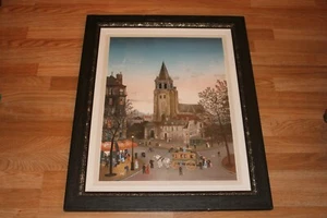 Michel Delacroix SIGNED "Aux Deux Magots" Lithograph Lublin Graphics 1982 Framed - Picture 1 of 12