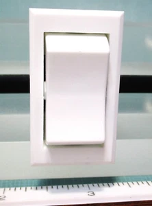 Interruptor basculante de tipeta inversa encendido-apagado-encendido blanco brillante Carling TIG060-6S-WH - Imagen 1 de 6