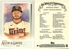 Josh Donaldson 2020 Topps Allen & Ginter Baseball Card 245  Minnesota Twins