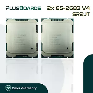 Lot of 2 Intel Xeon E5-2683 V4 16 Core 40MB LGA 2011-3 x99 Server CPU Processor - Picture 1 of 5