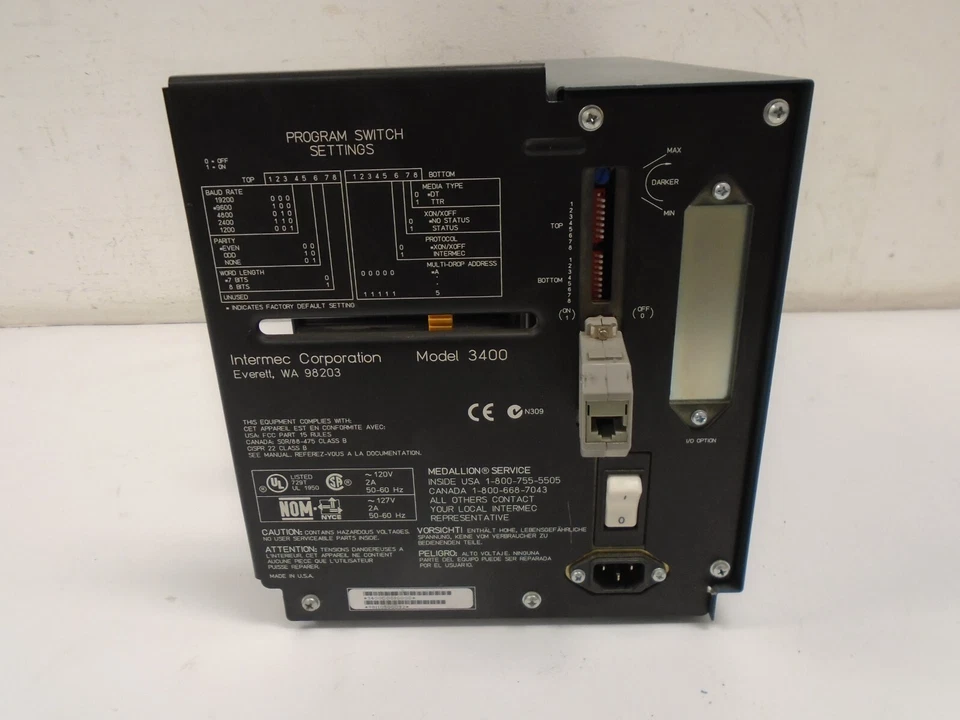 For Parts Intermec Model: 3400 Bar code label printer - Image 1 of 4