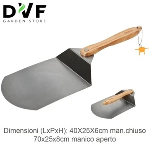 Pala in acciaio con manico ripiegabile in legno, dimensioni 70x25x8 cm -232041- - Imagen 1 de 2