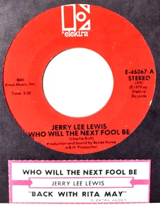 Jerry Lee Lewis Who Will the Next Fool Be EX/VG+ 45 7" Vinyl & Jukebox Strip - Picture 1 of 3