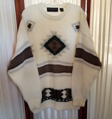 Suéter Para Hombres L Bugle Boy Grueso Tejido Acrílico Mezcla Lana Crema Tono Tierra Foto 1 de 4