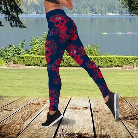 Tennessee Titans High Waist Workout Yoga Pants Stretch Butt Lifting Leggings New Cover