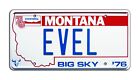 Viva Knievel | Cadillac Mirage | 76 EVEL | Metal Stamped Replica License Plate