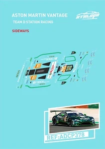 Decals ASTON MARTIN VANTAGE TEAM D STATION RACING slot calcas - Imagen 1 de 1