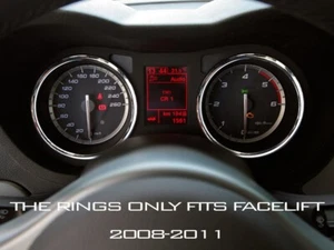Fits Alfa Romeo 159 2008-2011 2-Teilig Poliert Aluminium Tachoringe Tacho Ring - Imagen 1 de 12