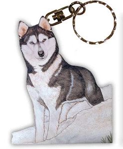 Husky Keychain Wooden - Picture 1 of 1