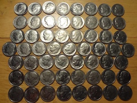 XF/AU/BU Set of 1965-2022 Roosevelt Dimes - 113 Dimes with bonus 2023-D! Cover