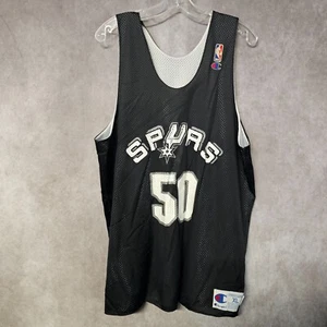 VTG Champion San Antonio Spurs David Robinson 50 Practice Reversible Jersey XL - Picture 1 of 9