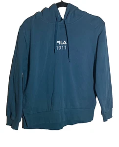 Fila 1911 green pullover hoodie jumper size 8 - Picture 1 of 7
