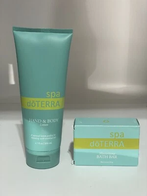 Loción hidratante para manos y cuerpo Spa Doterra 6,7 oz + barra de baño tamaño completo de 4 oz Foto 1 de 4